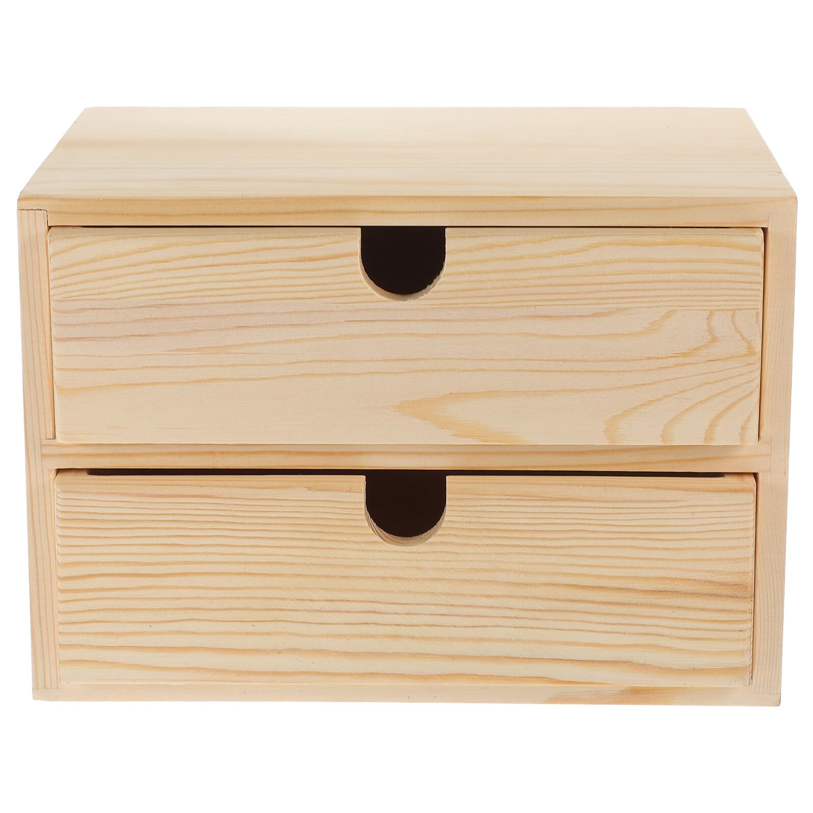 Schreibtisch-Organizer aus Holz mit Schubladen, 2-stöckig, kompakte Aufbewahrungsbox für Bürobedarf und Schmuck, stilvoller Schreibtisch-Organizer für Zuhause und Büro