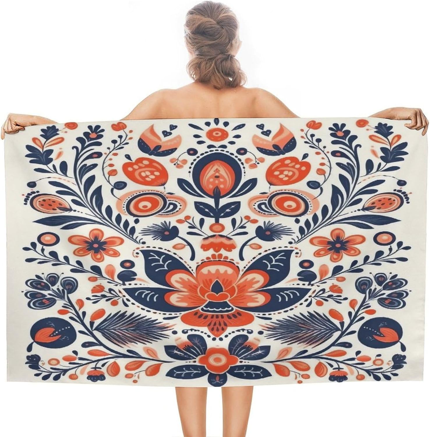 Swimming Towel, Polish Style Pattern Printed Fashion Towel,Portable Towel,Durable Towel