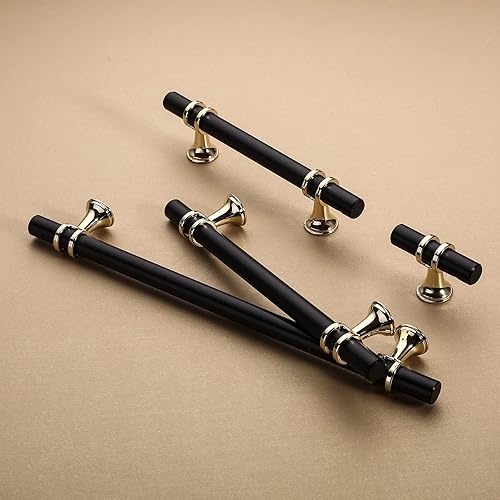 Miniatura 6 de Asidrama Paquete de 10 manijas de gabinete de cocina color negro mate de 7.5 pulgadas (7.559 in), tiradores de gabinete de cocina, manijas de cajón,