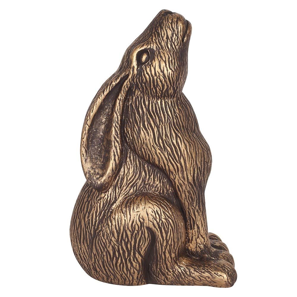 Gloriously Good Bronze Terracotta Moon Gazing Hare Garden Ornament