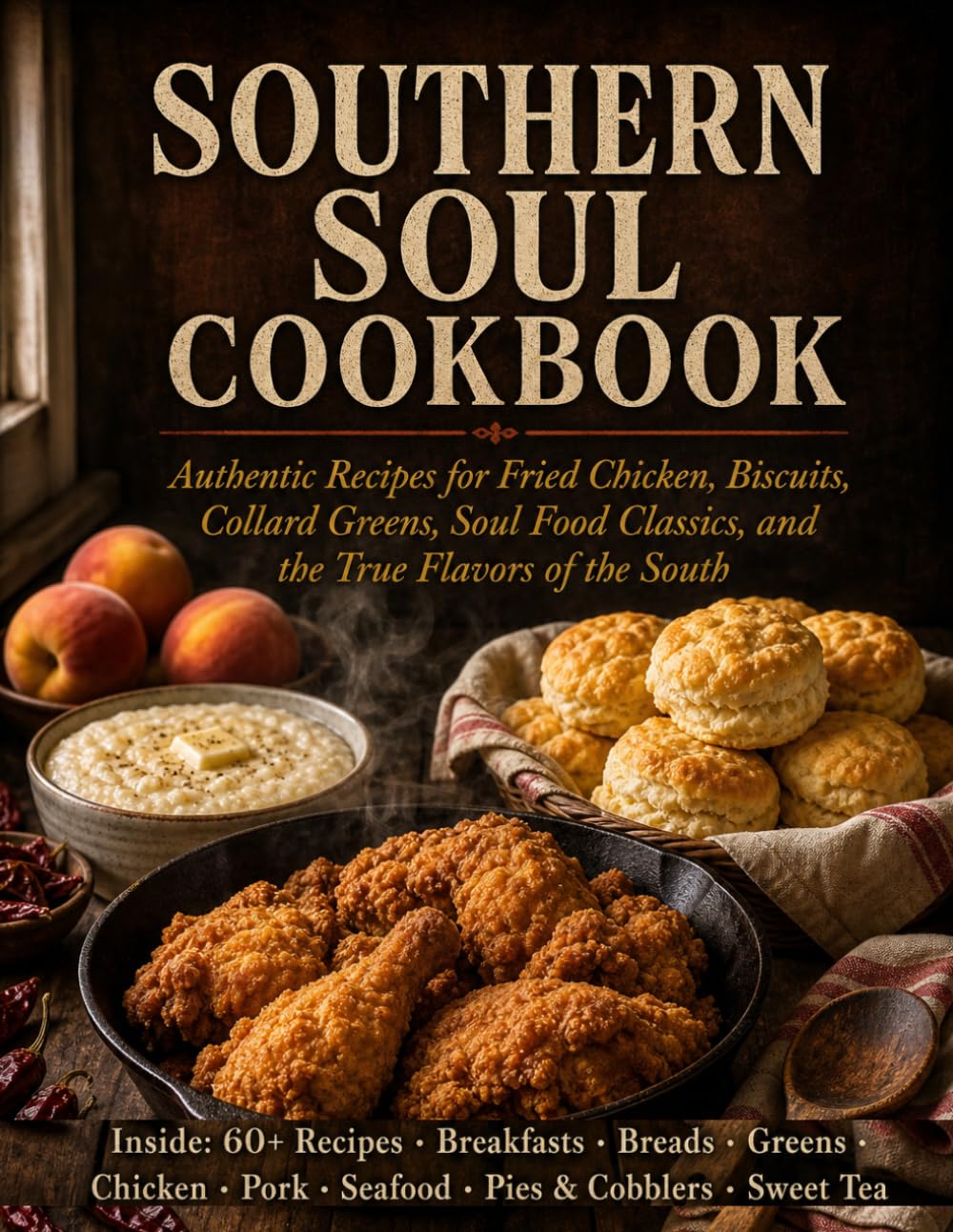 Southern soul cookbook: Authentic Soul Food Recipes for Fried Chicken, Biscuits, Collard Greens, Cornbread, and Classic Southern Comfort Food