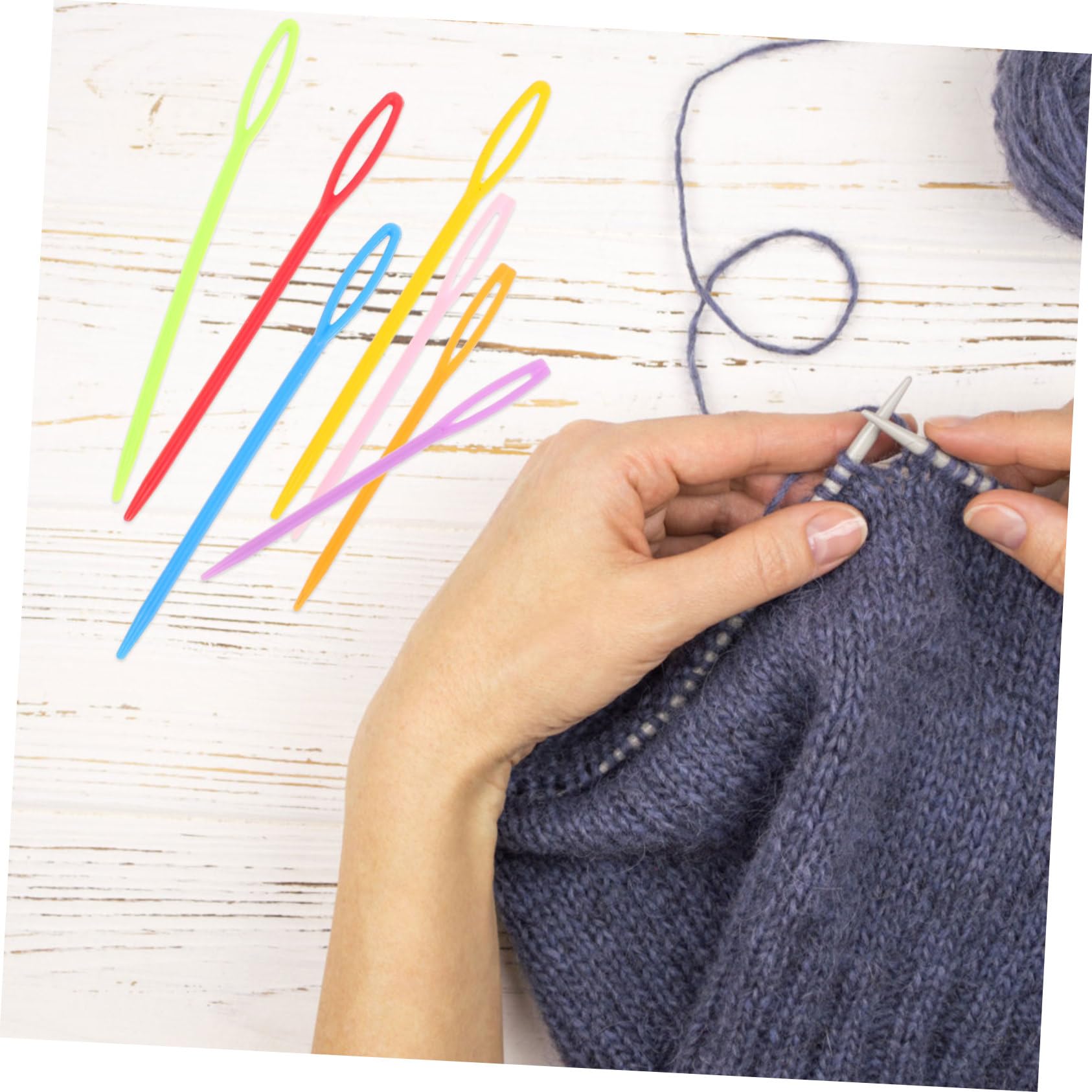 HAWILLOSCH Plastic Sewing Needles for Boys and Girls 40pcs Set Large Eye 7cm 9cm for Weaving Craft Projects