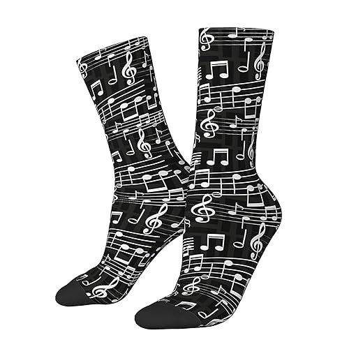 Cool Musical Music Note Novelty Socks For Men Women, Funny
