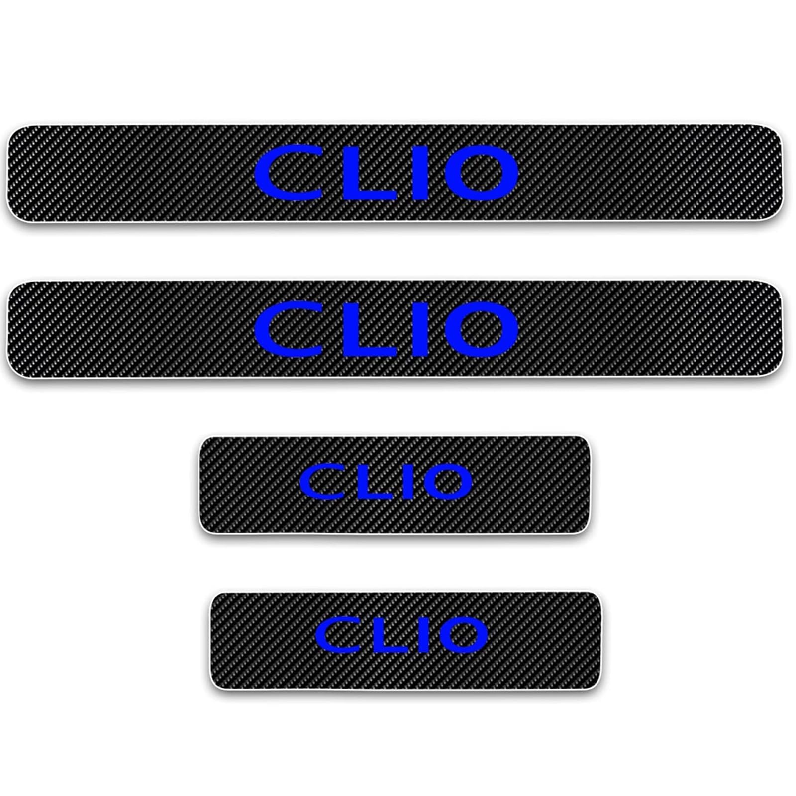 Klhywen Blue Car Door Sill Protector For Ren-Ault Clio 4Pcs Car Door Sill Scuff Plate Carbon Fiber Stickers Accessories,