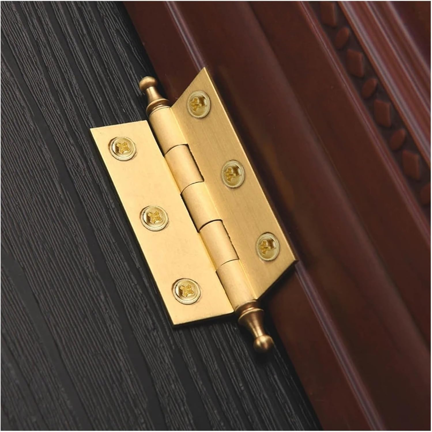 Bearing Door Hinges Weldable Barrel Hinges Brushed Brass Decorative Cabinet Cupboard Door Butt Hinges Gold 2""/2.5""/3""- 1 Pack(2 inch)
