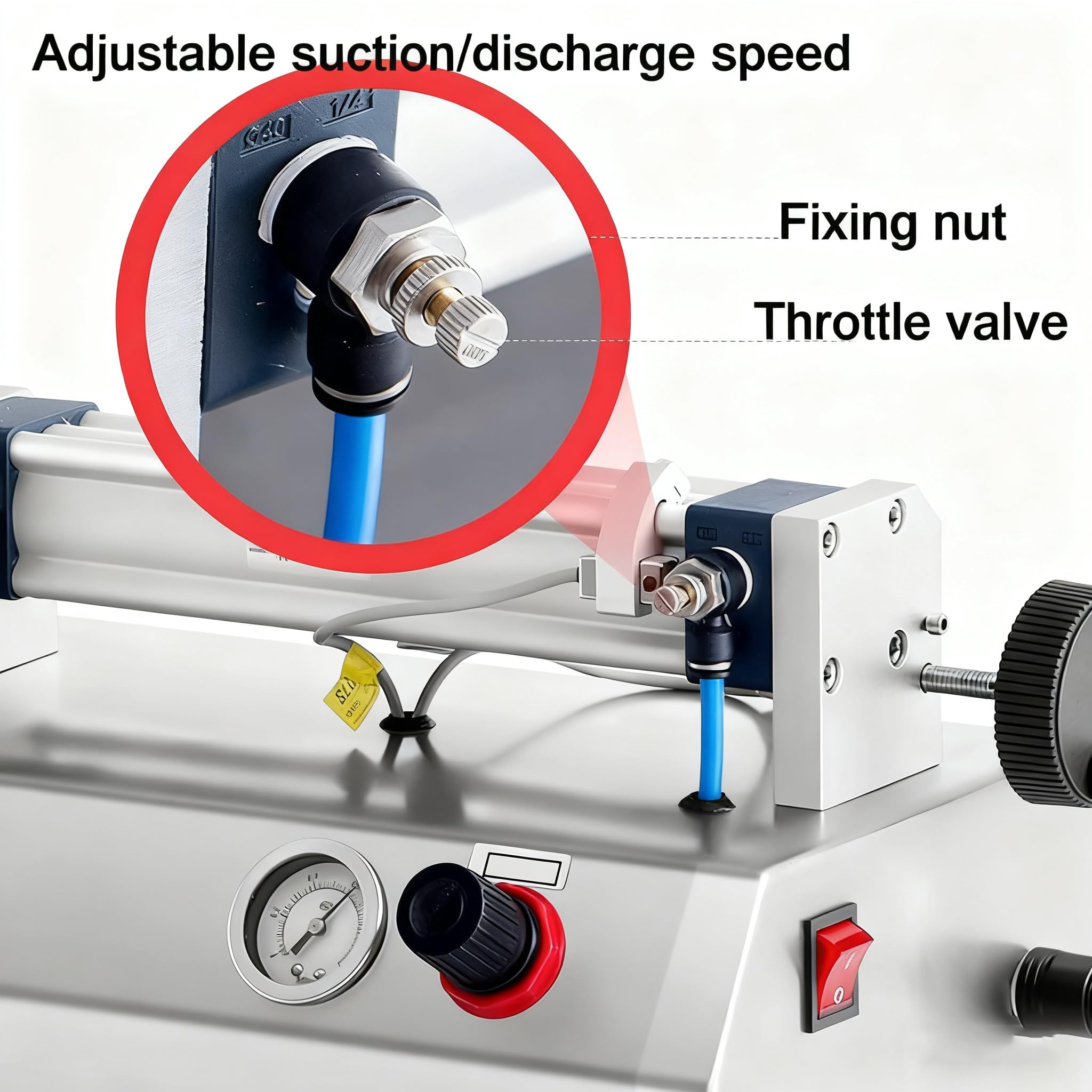 Pneumatic Horizontal Liquid Filling Machine - Industrial No Drip Paste Filler for Manual Automatic Use for Liquid Paste — view 6