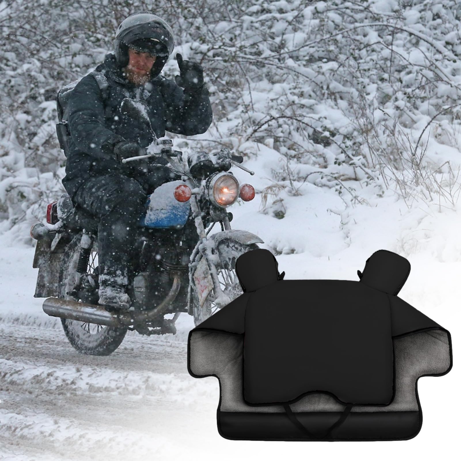 Trapunta per parabrezza scooter – 120 cm copertura per moto, grembiule | riscaldato, protezione termica resistente alle intemperie | scudo isolante per le gambe per veicoli elettrici biciclette per