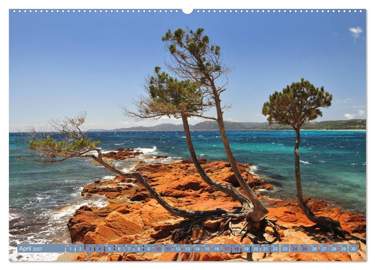 CALVENDO - Korsika – die Perle im Mittelmeer (hochwertiger Premium Wandkalender 2027 DIN A2 quer), Kunstdruck in Hochglanz: Eine Rundreise durch Korsika zwischen schroffen Felsen und traumhaften Strän