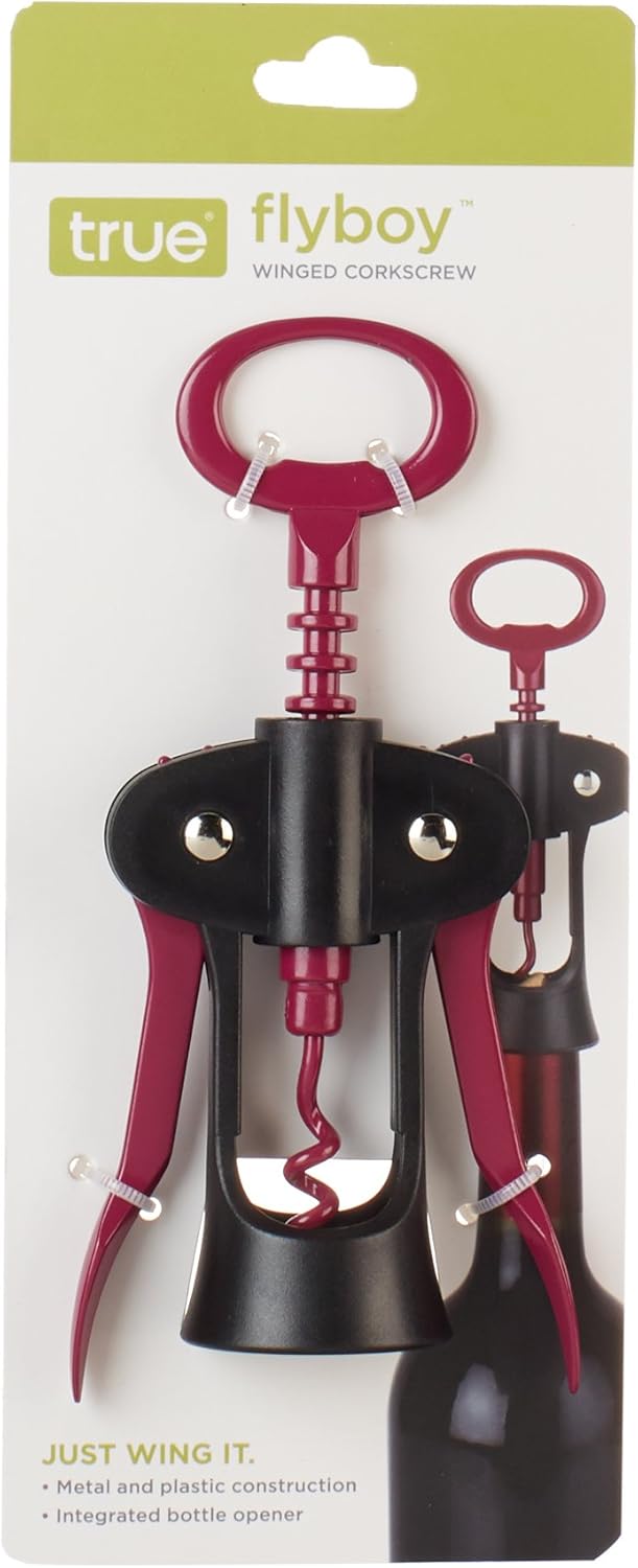 True Flyboy: Winged Corkscrew in Berry & Black, One Size, Multi Colored