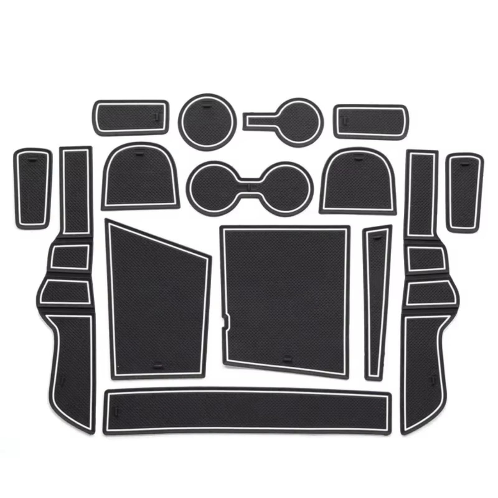 ahhccne Rubber Mats for Centre Console for Hyundai Elantra 2021+, LHD Rubber Mats for Centre Console