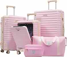 Amazon.com | Merax Luggage Sets 5 Piece,Front Open Hardshell