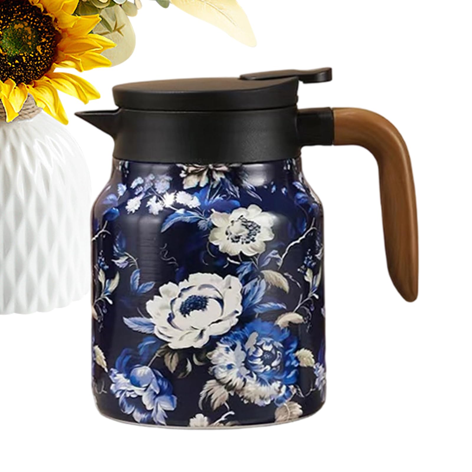 Olla infusora de té con flores vintage ideal para tardes de relax en tu cocina