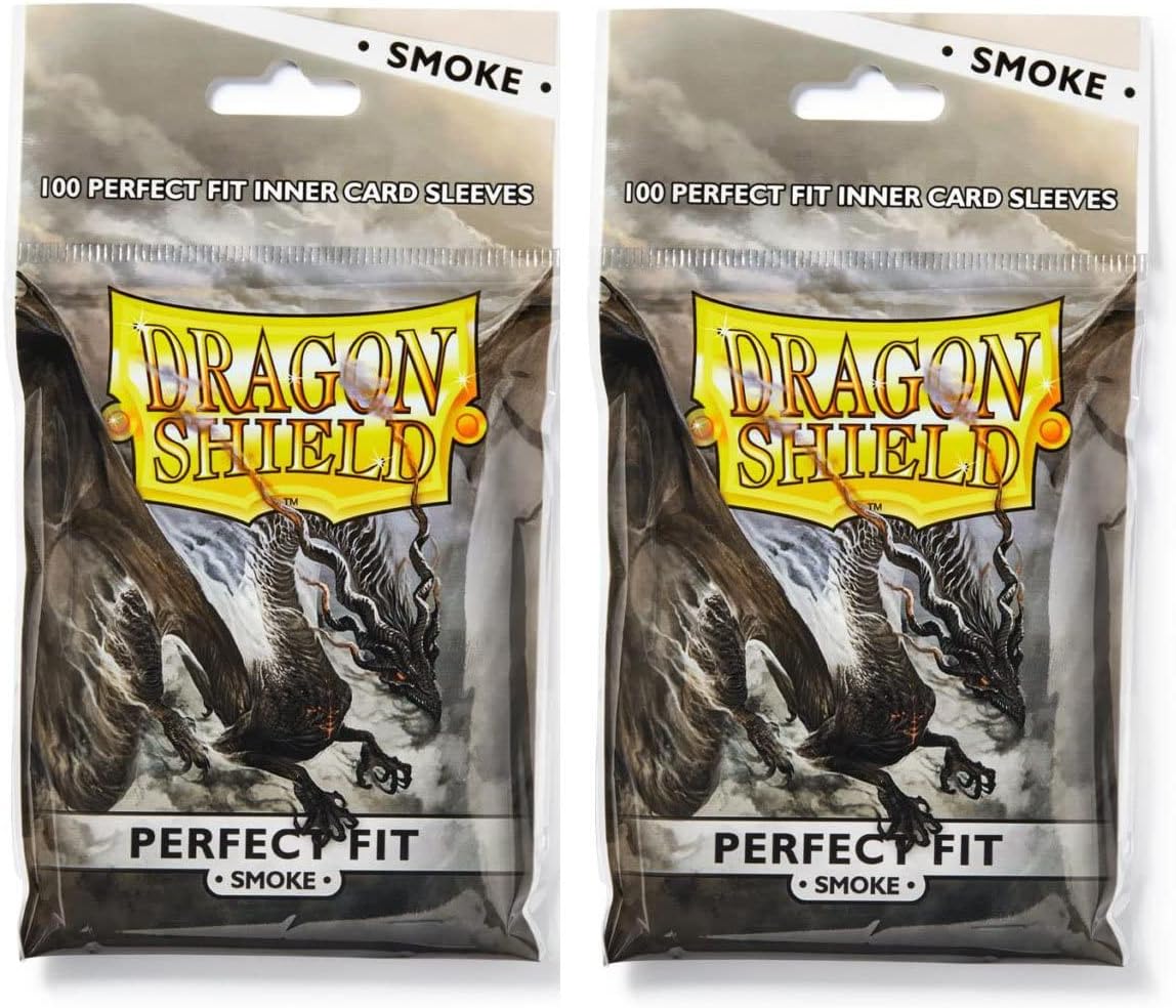 Dragon Shield 100 Standard Size Perfect Fit Smoke Sleeves (2 Packs)