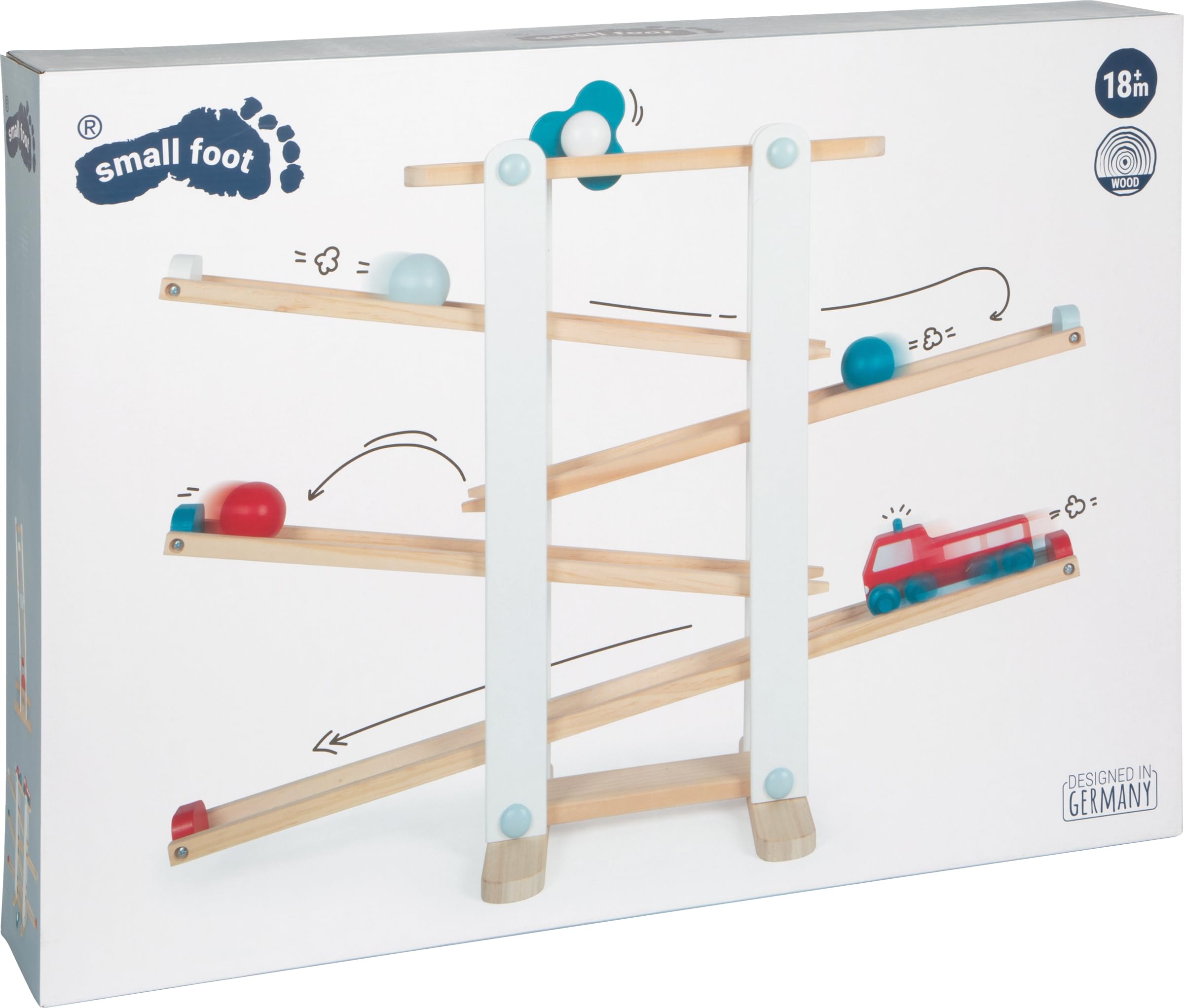 Small Foot Circuit de Billes en Bois, Jouet de motricité XL, pour Enfants à partir de 18 Mois, 12549