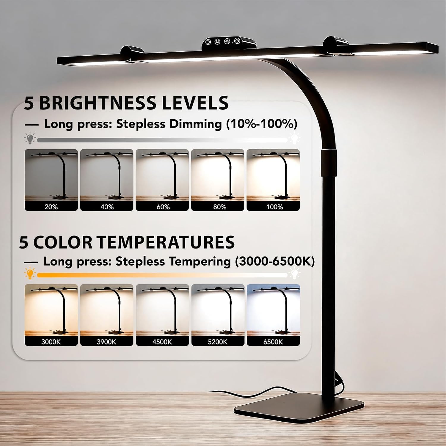 iFalarila LED Desk Lamp - Bright & Adjustable -5 iFalarila LED Desk Lamp - Bright & Adjustable -5