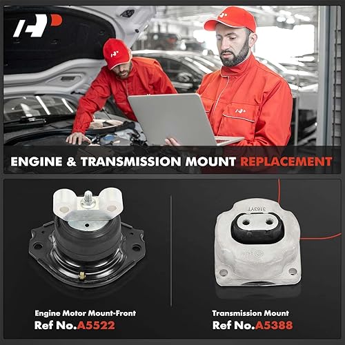 Miniatura 2 de A-Premium Juego de 3 piezas de montaje de transmisión de motor delantero compatible con Dodge 2011-2022 Charger, Challenger y Chrysler 2011-2022