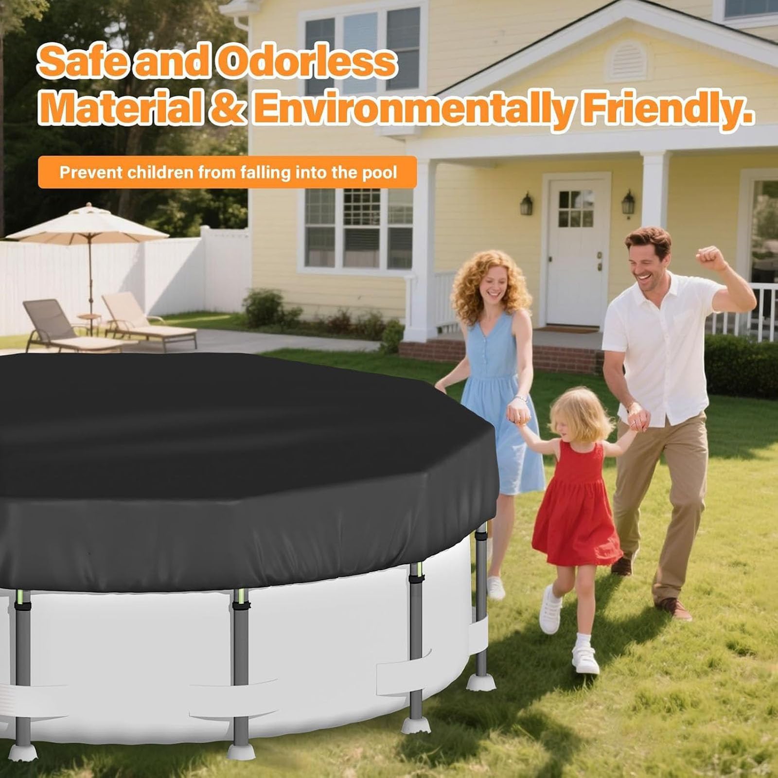 Copertura Piscina Rotond,Resistente Intemperie Antipolvere Invernale Estivo | Telone Coperture Piscina Telone Di Protezione Uv Copertina Piscina Protettiva Piscina Per Cani Impermeabile,551x20cm/18ft