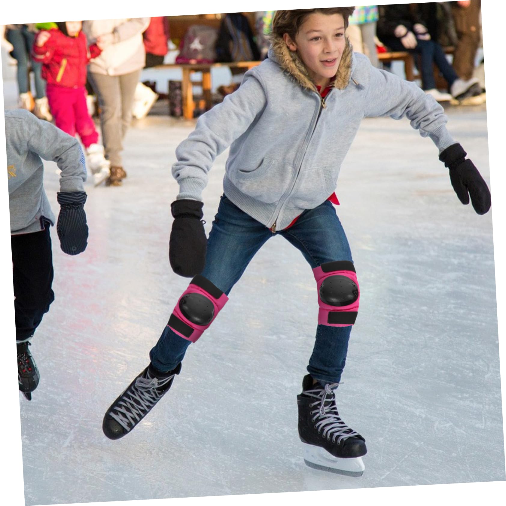 Abaodam Complete Boys and Girls Skateboarding Kit 6pcs Protective Gear: Kneepads Elbow Pads Wrist Guards Mesh Design for Comfort Size s