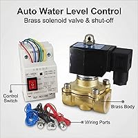 Vista 2 de Válvula de flotador solenoide de latón AC110V - Interruptor automático de control de nivel de agua para tanques de agua, piscinas, canales de ganado