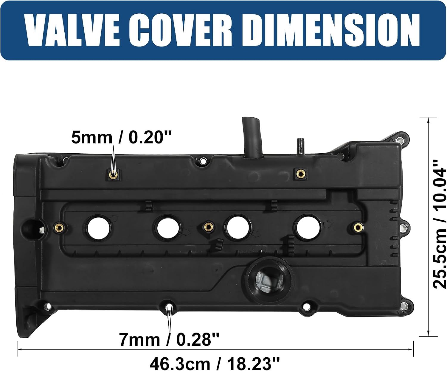 X AUTOHAUX Engine Valve Cover Camshaft Valve Rocker Cover with Gasket 22410-26610 22410-26611 for Hyundai Accent 2001-2004 1.6L