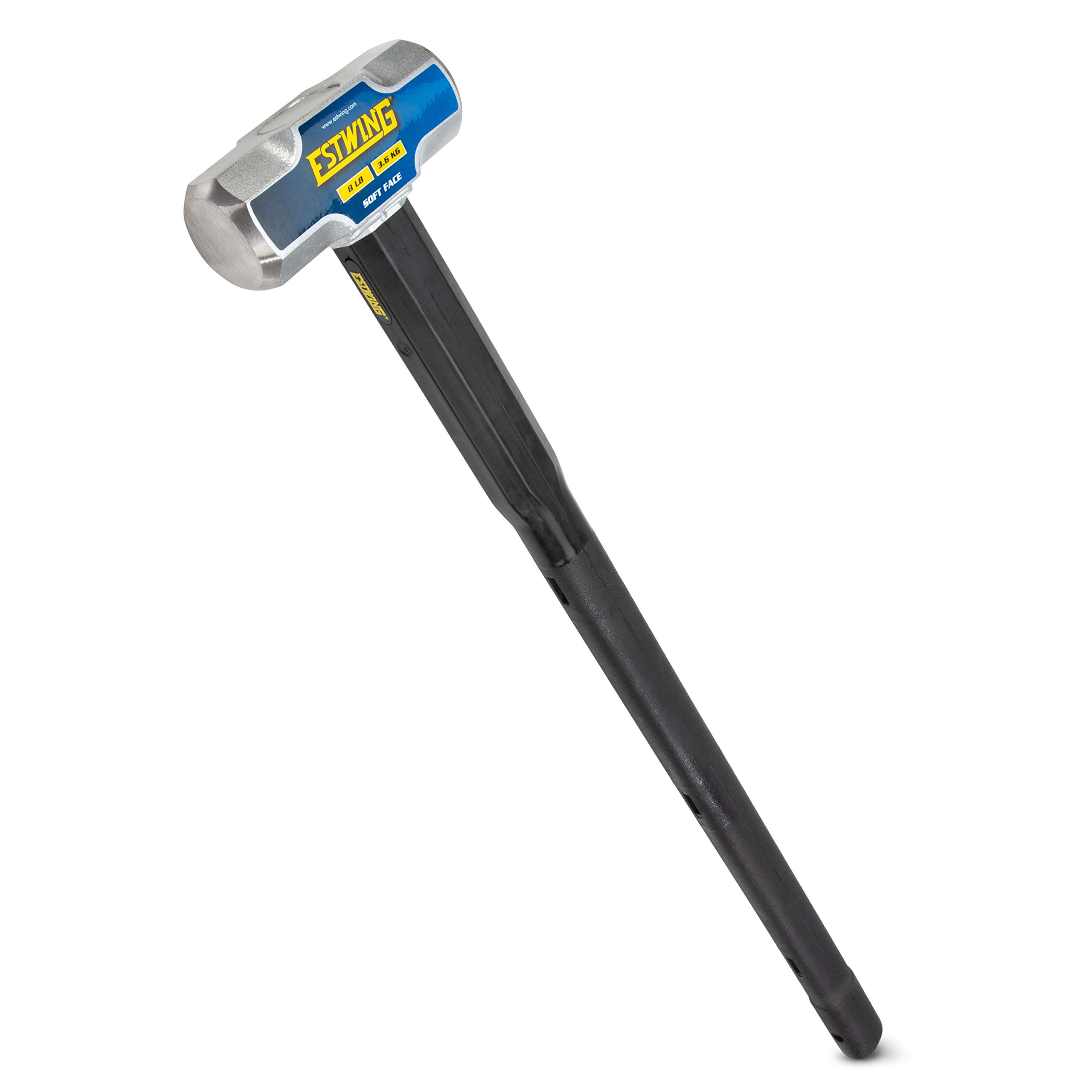 Estwing 8 lb Soft Face Sledge Hammer - 36" Indestructible Handle, Shock-Absorbing Grip, Overstrike Resistant