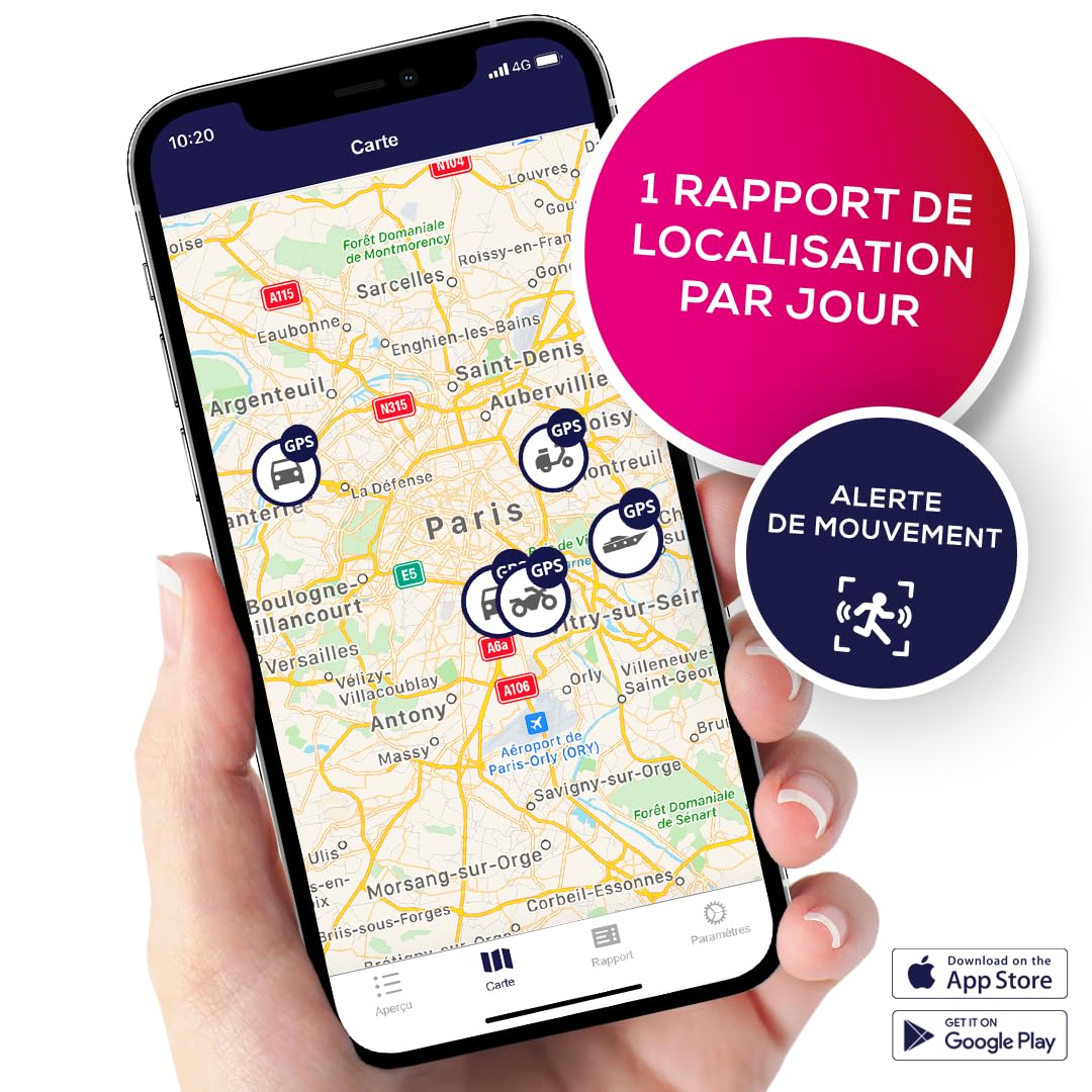 Loca 2 GPS Tracker - Aucun Abonnement Requis - Autonomie de 3 Ans - Étanche (IP67) - Tracker GPS pour Voiture, Scooter, Camping-Car, Vélo, Bateau ou Valise