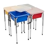 4-Station Sand and Water Adjustable Play Table, Sensory Bins, Primary