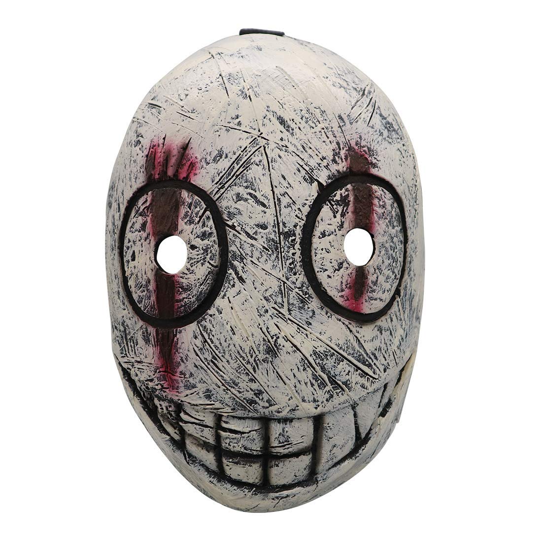 Party Dance Butcher Half face Headgear cos Face Mask Legion Game Latex Mask Halloween Costume (Grey)