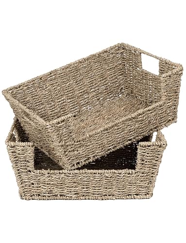 StorageWorks Wicker Storage Basket for Pantry Organizers and Storage, Stackable
