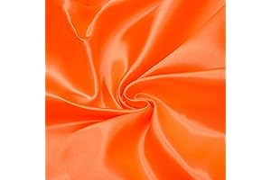 Soft, Vibrant, and Silky Orange Charmeuse Fabric (1 Yard)