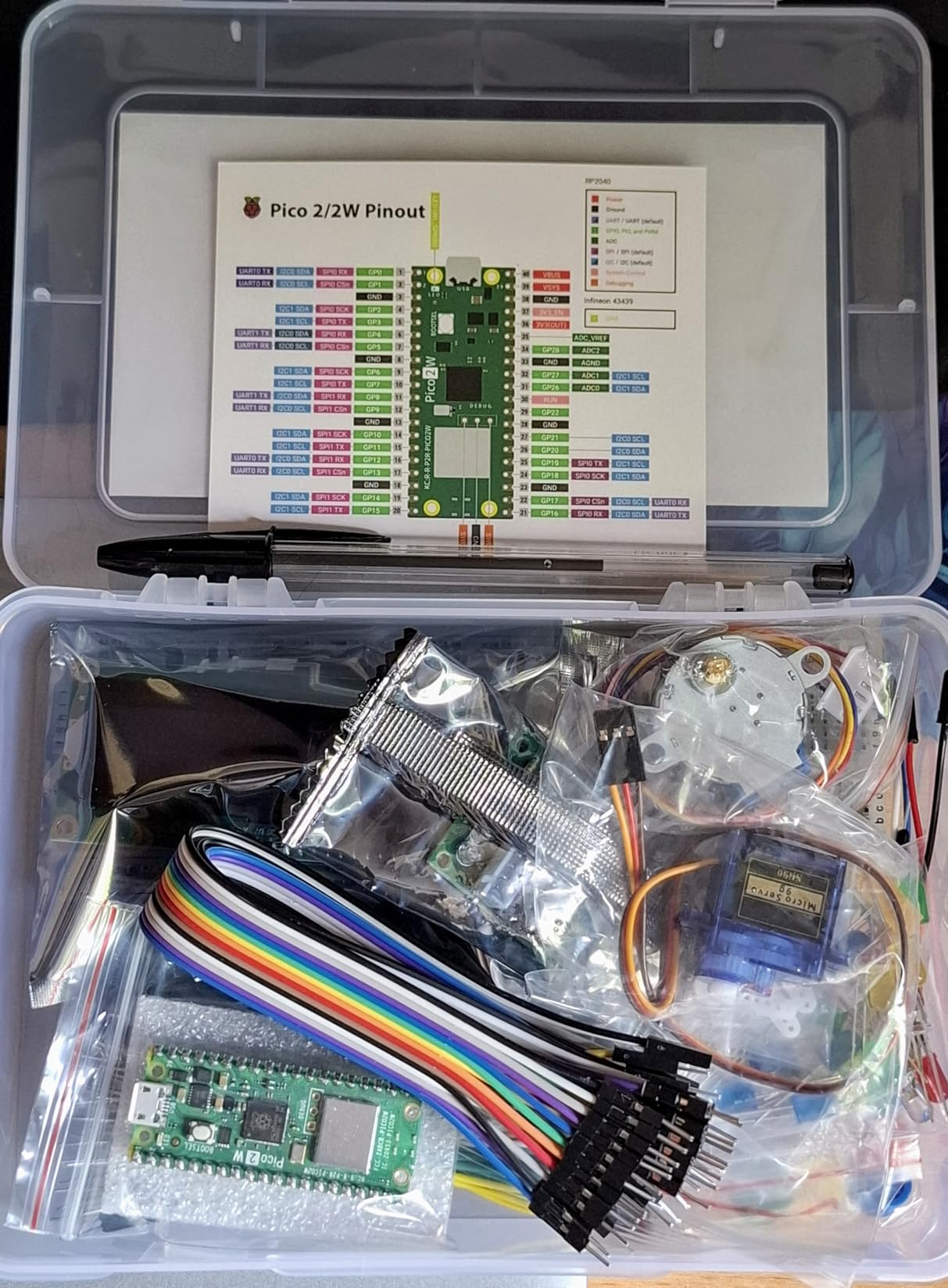GeeekPi Starter Kit for Raspberry Pi Pico 2 W (Included), Dual Arm ...