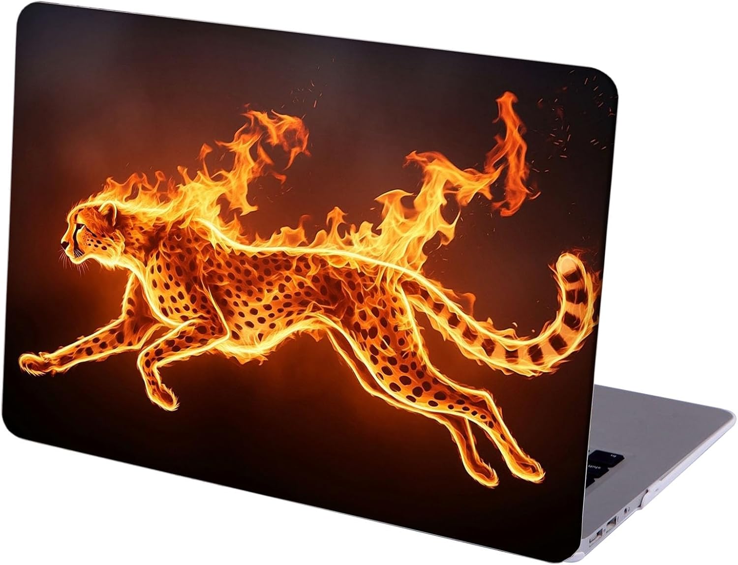 Compatible with MacBook Neo 13-inch, Hard Shell Case with Keyboard Cover and Screen Protector (A3404 A18 Pro chip, 2026 Release) - Fire Leopard MC21055