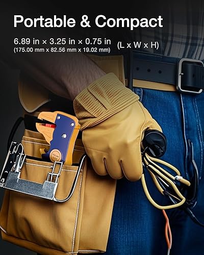 Vista 16 de VCELINK Pelacables y cortador automático de tiras rápidas, pelacables profesional de tira rápida, herramienta de pelado de cables eléctricos