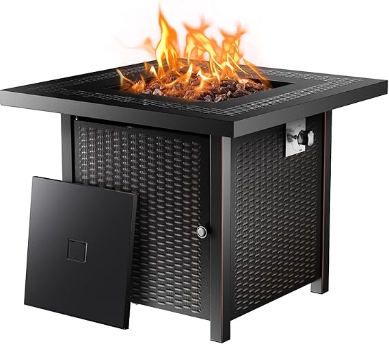 Ciays Propane Fire Pits 28 Inch Outdoor Gas Fire Pit