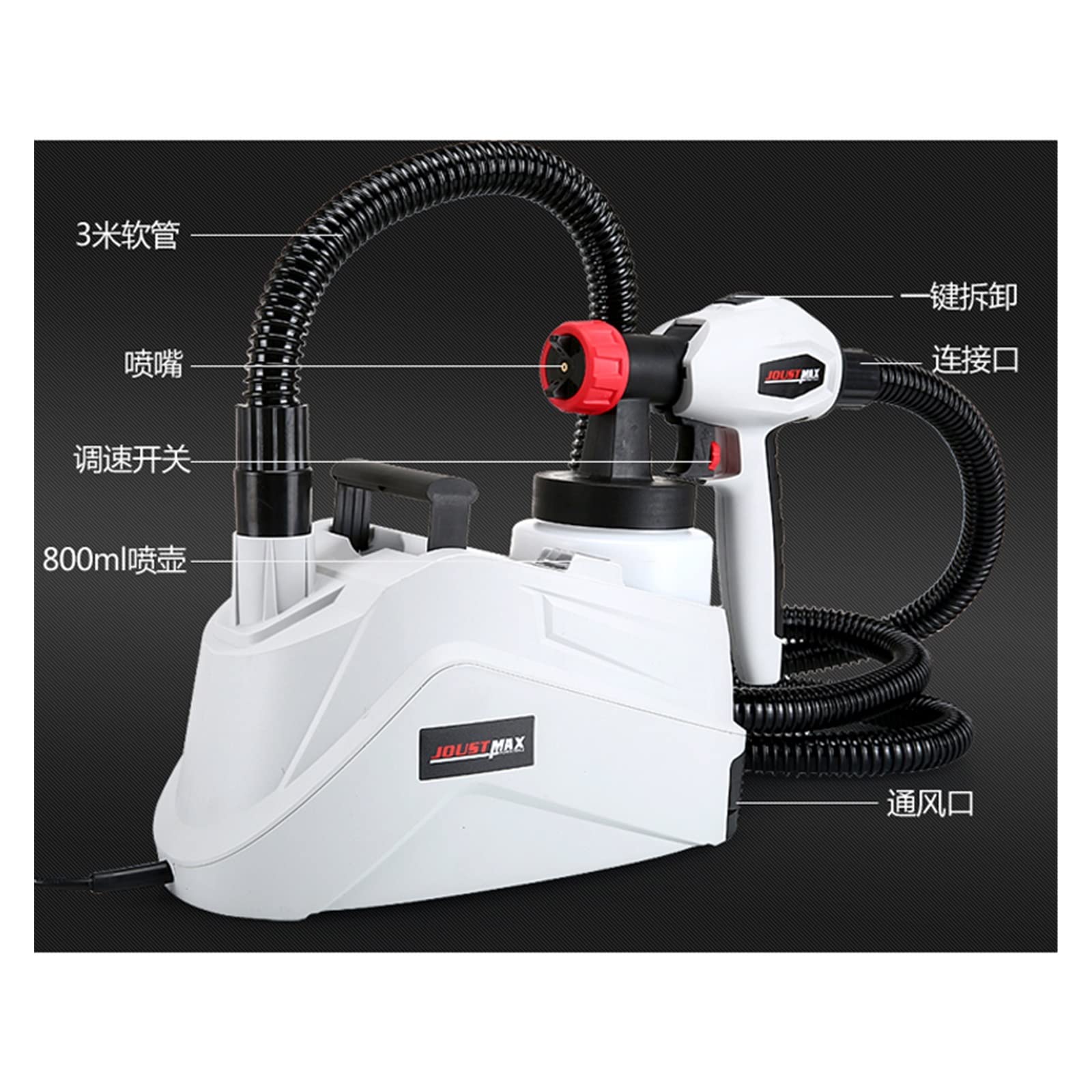 Máquina de pintura automática de flujo ajustable de pistola de pulverización sin aire sobrealimentada eléctrica de alta potencia de 1280W Maquinaria y Accesorios