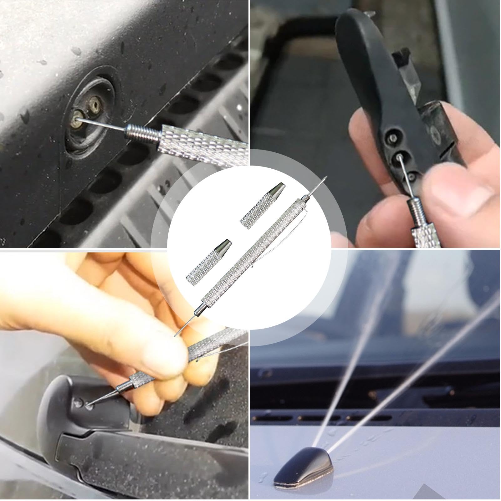 Utensile manuale per ugello parabrezza – Strumento 2 in 1 per la regolazione 'ugello del tergicristallo – Ugelli di ricambio per tergicristalli per la rimozione del blocco