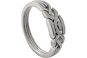 Fall Apart design 4 Band Handmade Puzzle Ring 925 Sterling Silver Interlocking Knott Ring