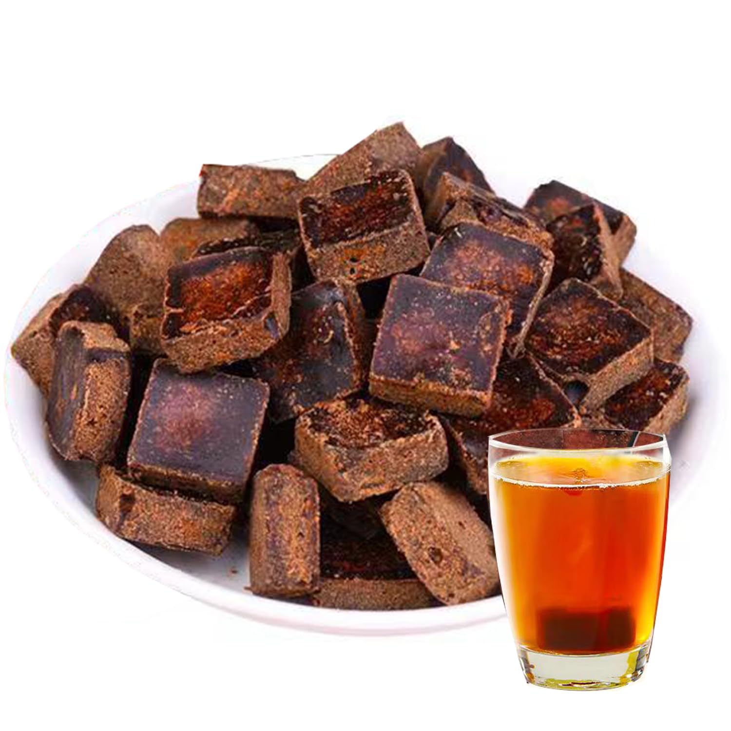 Black Sugar Cubes 8.81 Oz Chinese Traditional - Handmade Sugarcane Dark Black Sugars For Tea And Coffee Baking Milk Tea Shop Using Black Sugar 250g