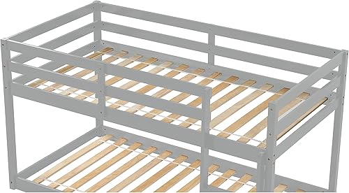 Miniatura 7 de Litera individual sobre individual con escalera y barandillas de seguridad para adolescentes niños o niñas