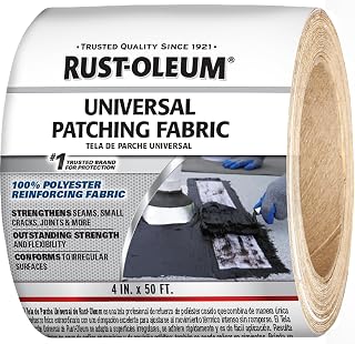Rust-Oleum Universal Patching Fabric Roof Tape, 4" x 50' Roll, White