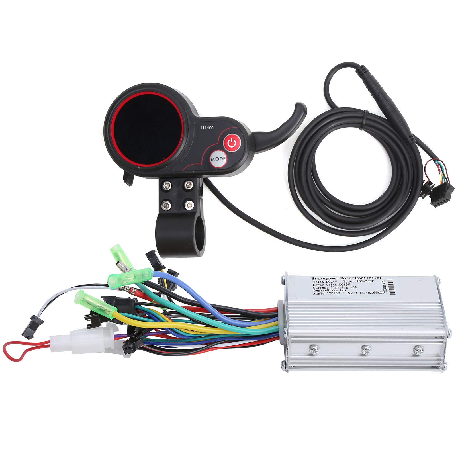 CHICIRIS Display del Controller per Bici elettriche, Pannello di Controllo del Display LCD del Controller con Accessorio Interruttore del Cambio per Scooter Elettrico (Nero)(36V)