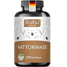 Nattokinase Capsules Premium - 8 Months Supply 240 Capsules Each 100mg 20000 FU/g High Dose - German Laboratory Test Vegan & No Additives