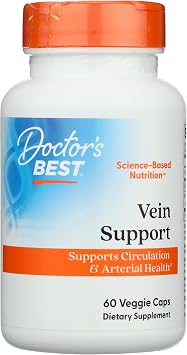 DOCTORS BEST Vein Support Featuring DiosVein & MenaQ7, 60 CT