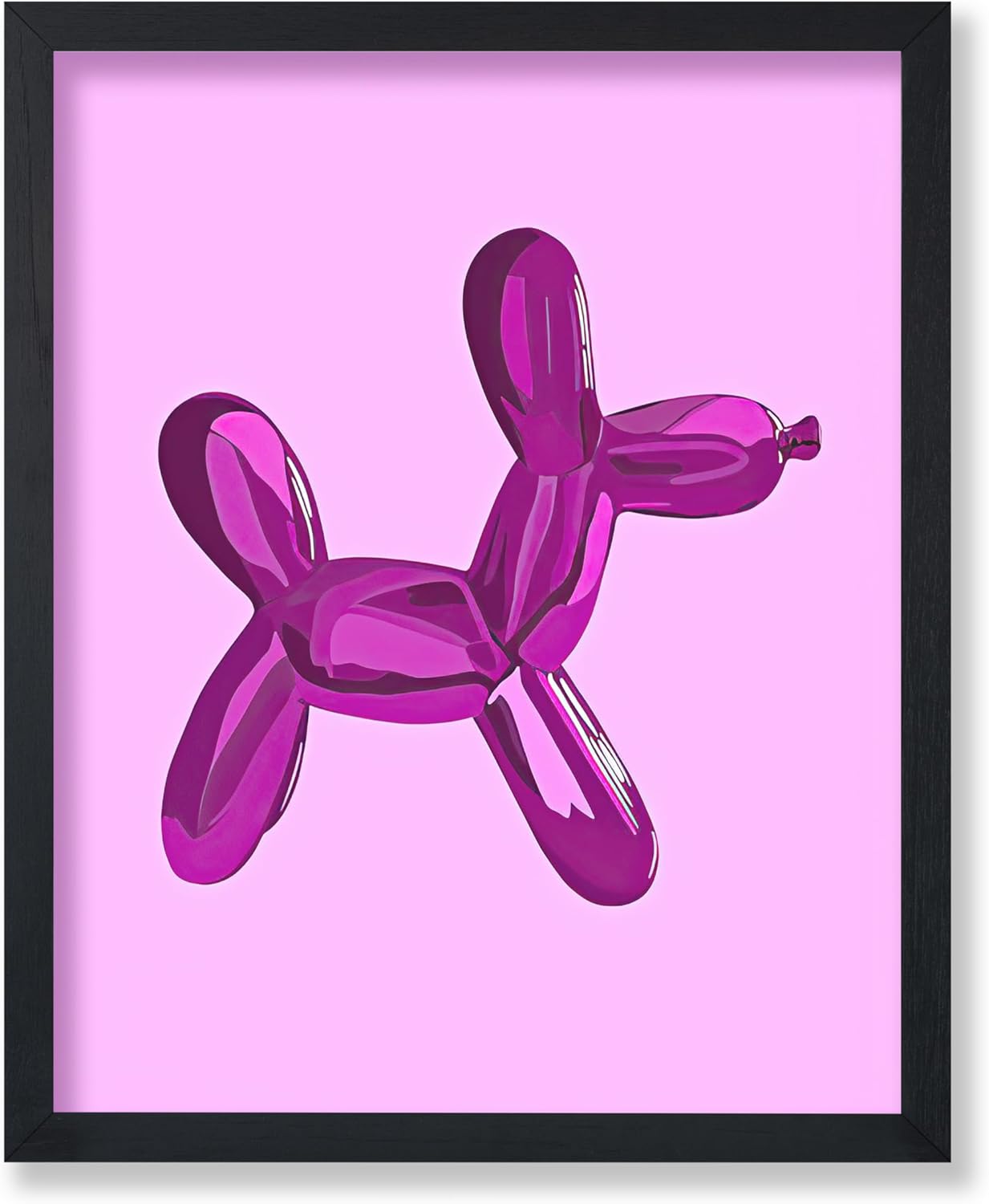Poster Master Purple Balloon Print - Trendy Dog Poster - Pop Art - Modern Gift for Men & Women - Minimal Wall Decor for Bedroom, Living Room, Office or Dorm - 16x20 UNFRAMED Wall Art