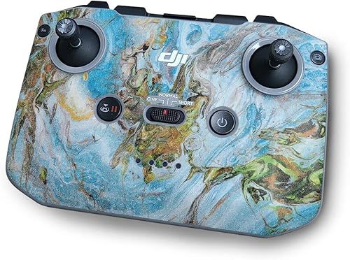 MightySkins - Piel brillante con purpurina compatible con el controlador DJI RC-N1 - Island Swirl | Acabado protector y duradero con purpurina |
