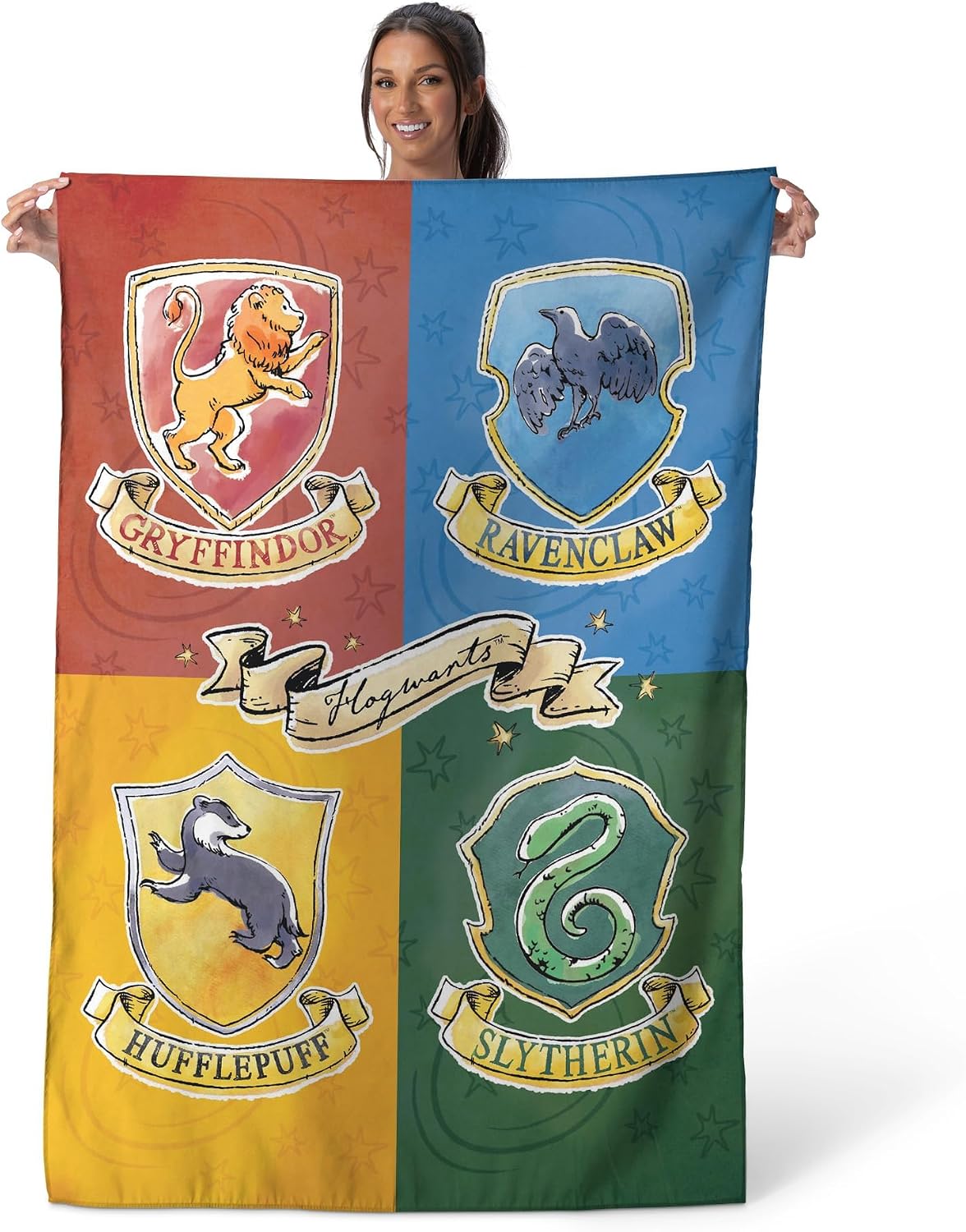 Northwest Harry Potter Tapestry, Hogwarts Wall Hanging Poster, Official Warner Bros Birthday Banner Backdrop, 40x57 Inch