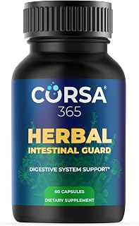 Herbal Intestinal Support - Supplement for Digestive Health, Gut Balance, Colon Cleanse, and Immune Boost for Men and Women - Diet Complex with Organic Formula - 60 Capsules