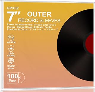 Schallplatten Hüllen 7 Zoll Außenhüllen, 100 Stück LP Schutzhüllen