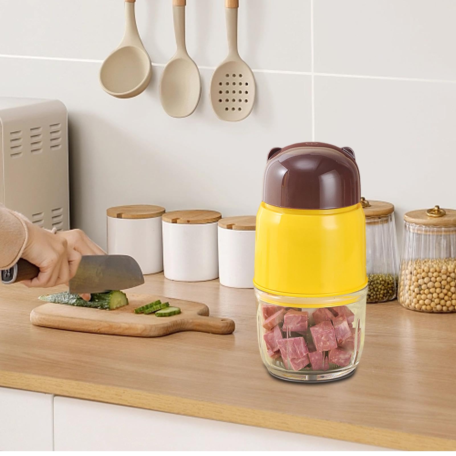 robot culinaire : mélangeur automatique d'aliments, mélangeur de qualité alimentaire | Machine portable de purée de nourriture pour bébé, robot d'aliments mignon et petit