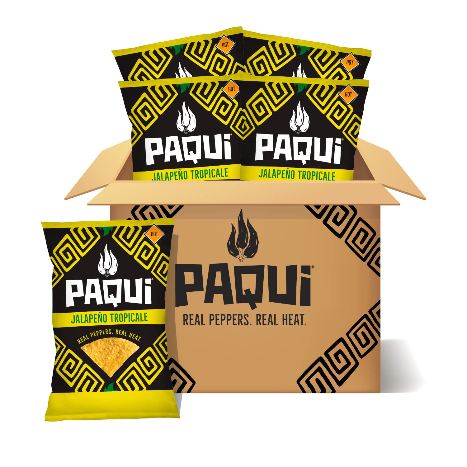Paqui Jalapeno Tropicale Spicy Tortilla Chips, Gluten Free Chips, Non-GMO Chips, Flavored Tortilla C